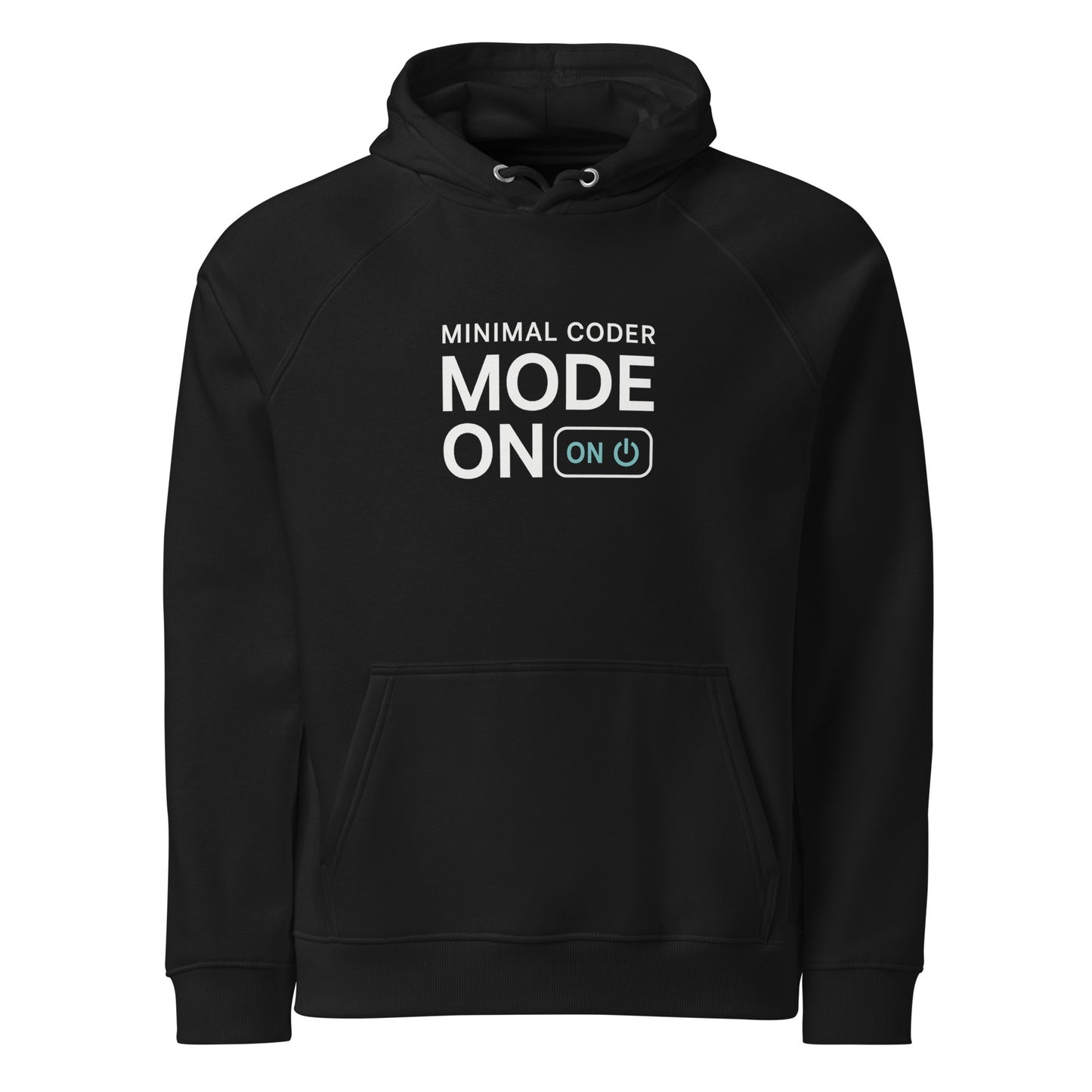 Minimal coding hoodie front design