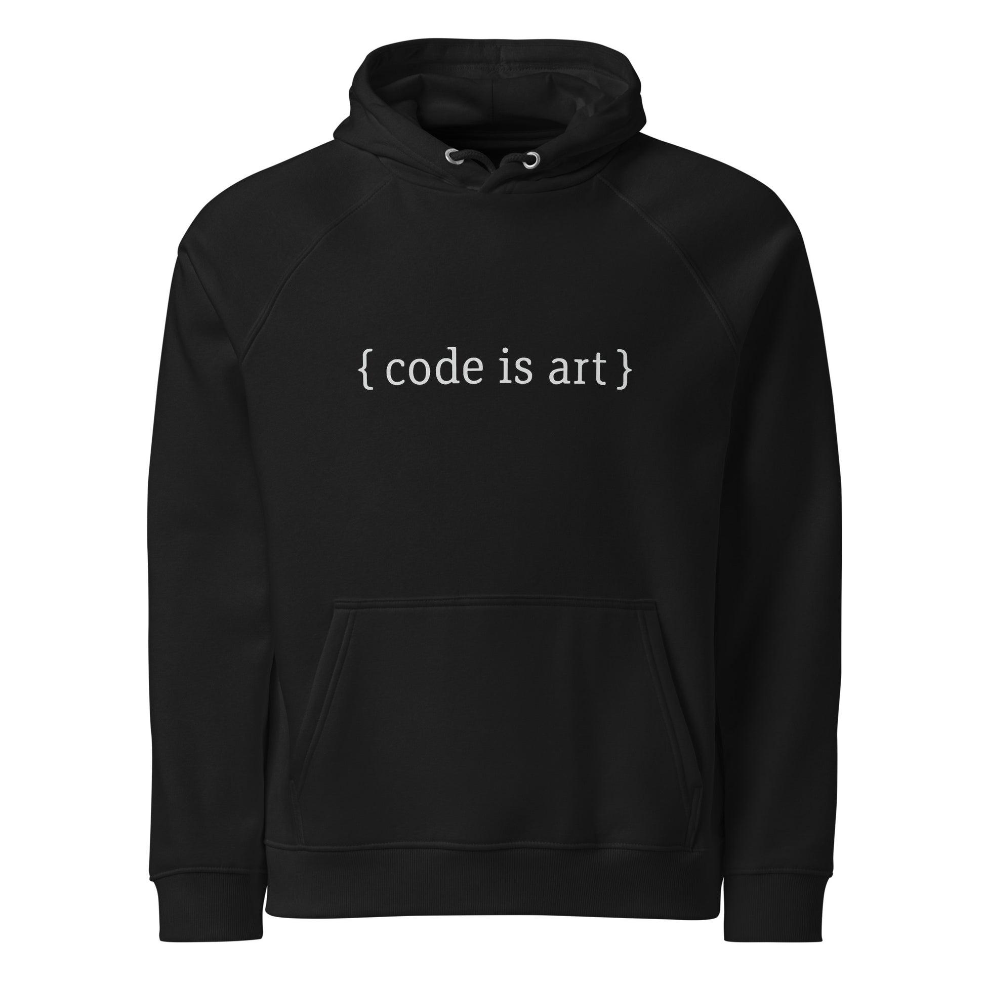 Code is art AI hoodie front print