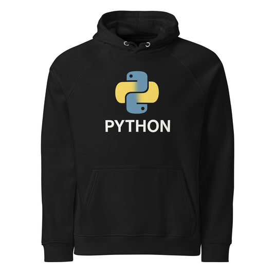 Python hoodie on eco raglan hoodie