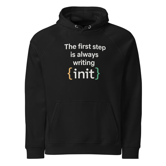 Init eco raglan hoodie front print