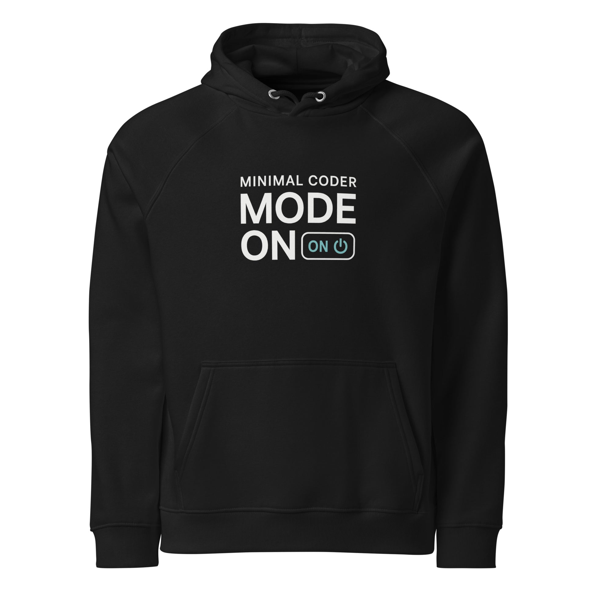 Minimal coding hoodie front design
