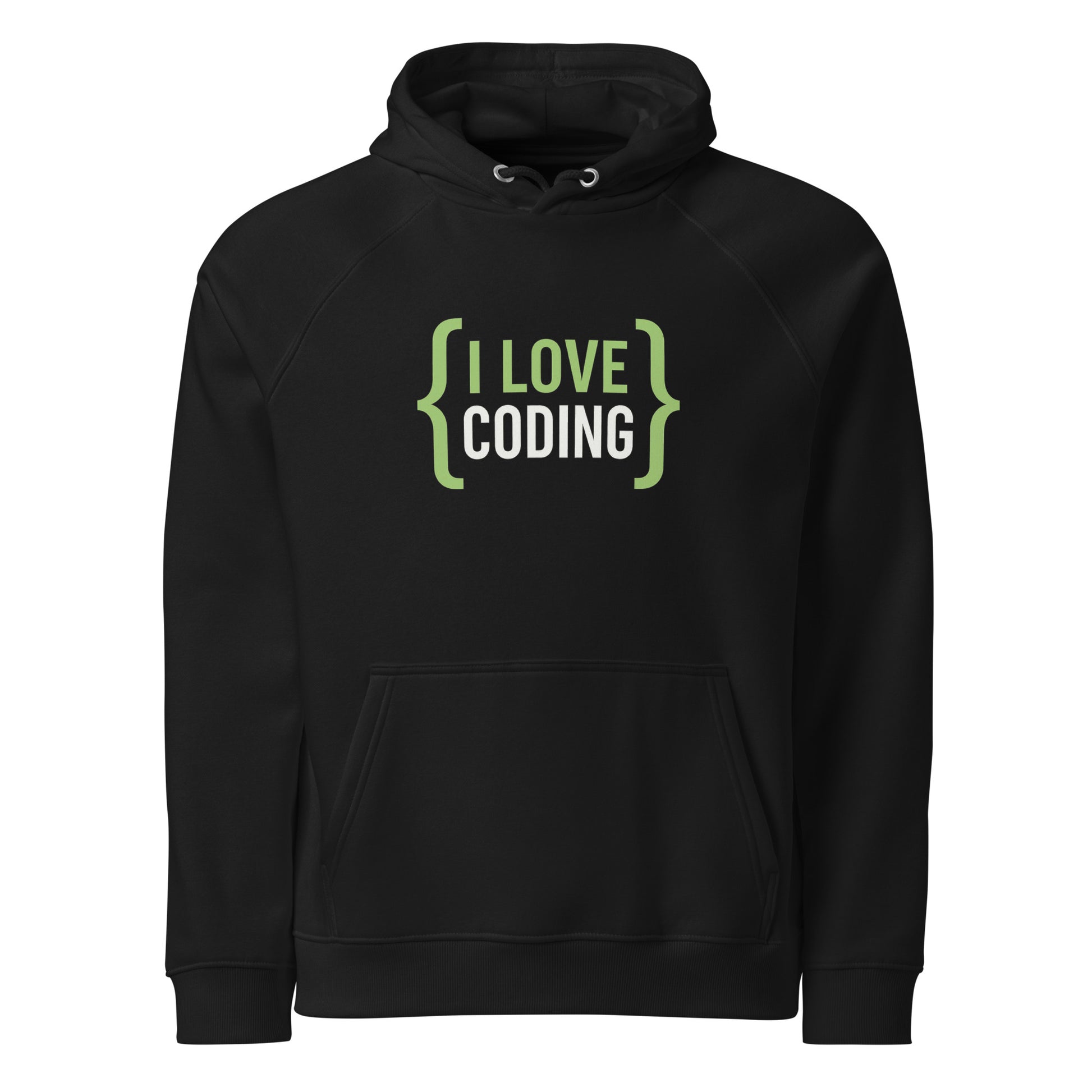 I love coding AI hoodie front print
