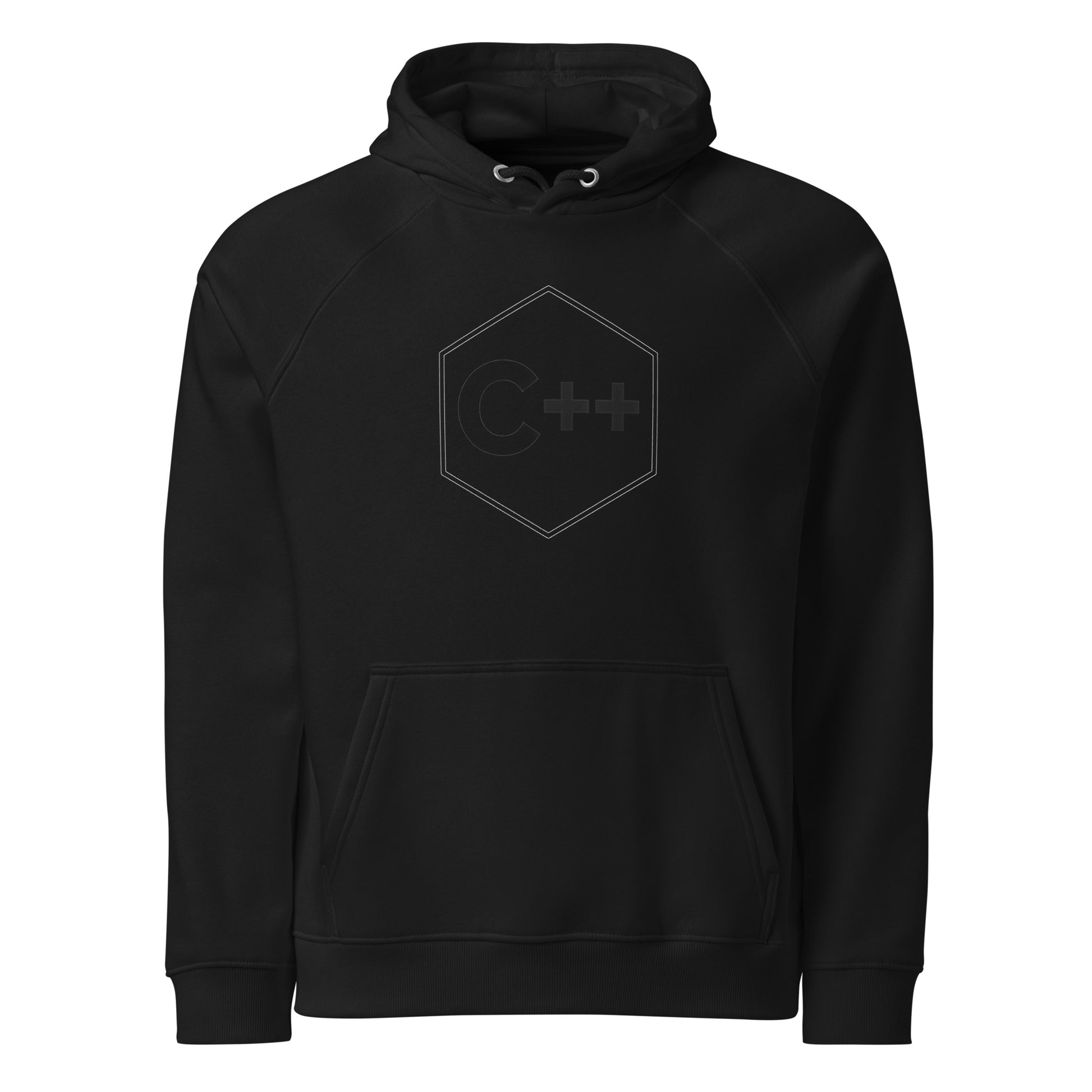 C++ hoodie on eco raglan hoodie