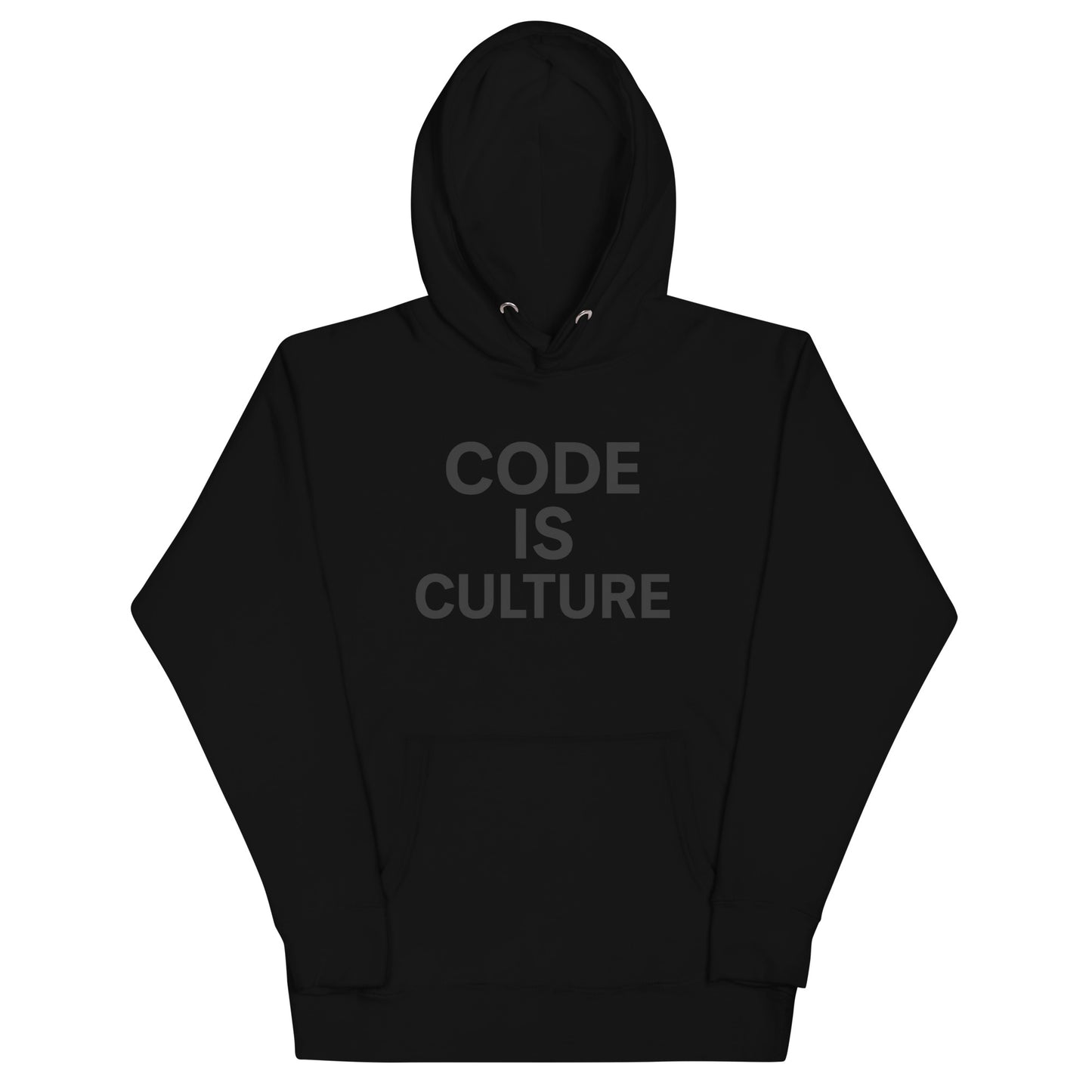 Code is culture AI hoodie front design